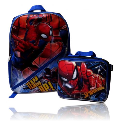  GDC Marvel Spiderman Backpack W/Detachable Shaped Insulated Lunch Box