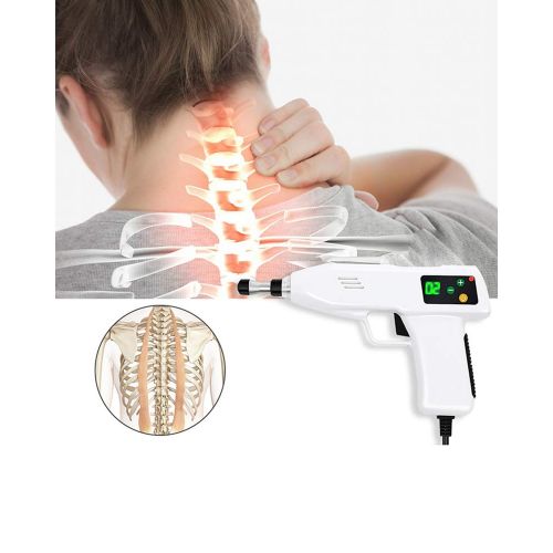  GDCB Electric Chiropractic Adjusting Tool, 400/780/1100N 5Gear Therapy Spine Activator Massager Machine Chiropractic Correction Gun with Massage Head and Case