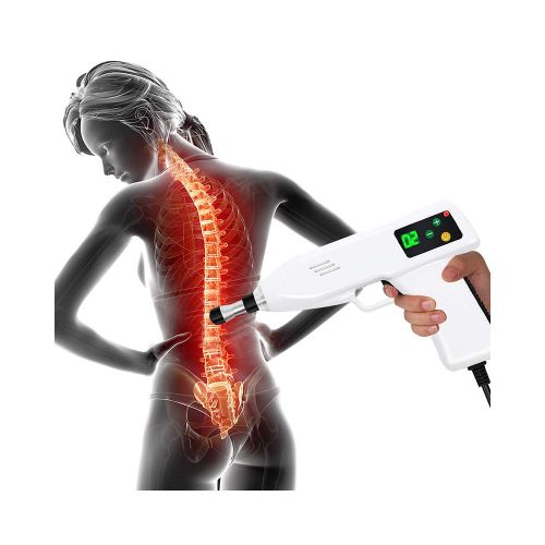  GDCB Electric Chiropractic Adjusting Tool, 400/780/1100N 5Gear Therapy Spine Activator Massager Machine Chiropractic Correction Gun with Massage Head and Case