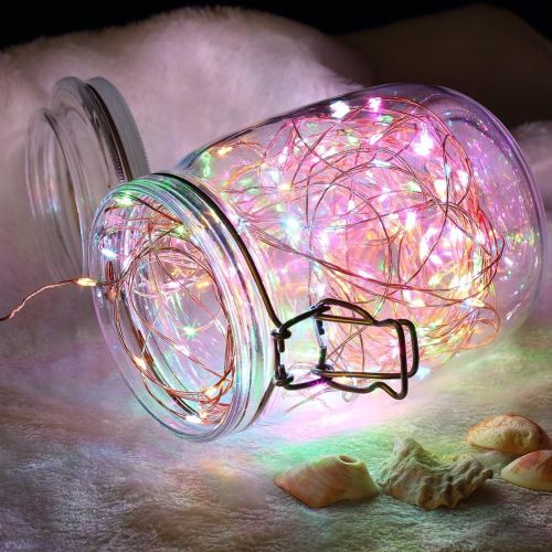  [아마존 핫딜] [아마존핫딜]GDEALER 4 Pack 16.4Feet 50 Led Fairy Lights Battery Operated with Remote Control Timer Waterproof Copper Wire Twinkle String Lights for Halloween Bedroom Indoor Outdoor Wedding Dor