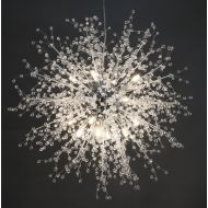 GDNS Chandeliers Firework LED Light Stainless Steel Crystal Pendant Lighting LED Globe Living Room