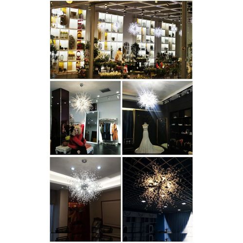  GDNS Chandeliers Firework LED Light Stainless Steel Crystal Pendant Lighting LED Globe Living Room
