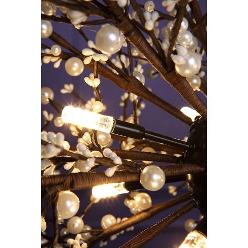  GDNS 8 Pcs Lights Chandeliers Firework led Vintage Wrought Iron Chandelier Island Pendant Lighting Ceiling Light, Dia 23.5 inch