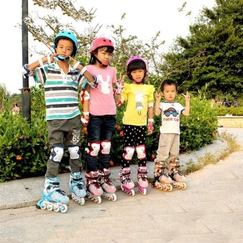  GDXFSM Performance Inline Skates Adjustable Size Children Inline 4 Wheels Skating Shoes For Beginner Sliding Slalom Inline Skates Kids Children youth Gift 3 Size 4 Colors Unique fashion d