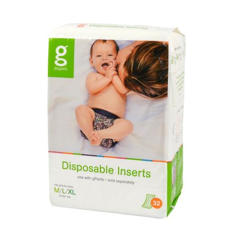  gDiapers Disposable Inserts Case, Medium/Large/X-Large (13-36 lbs) (Pack of 4)