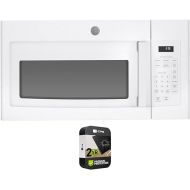 GE JVM3160DFWW 1.6 Cu. Ft. Over-the-Range Microwave Oven White Bundle with Premium 2 YR CPS Enhanced Protection Pack
