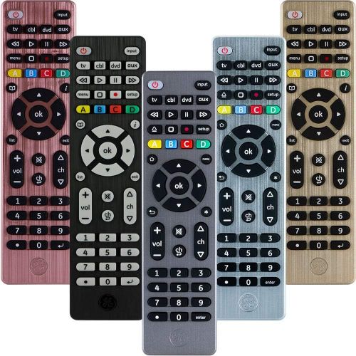  [아마존베스트]GE Universal Remote Control for Samsung, Vizio, LG, Sony, Sharp, Roku, Apple TV, RCA, Panasonic, Smart TVs, Streaming Players, Blu-ray, DVD, Simple Setup, 4-Device, Graphite, 33711