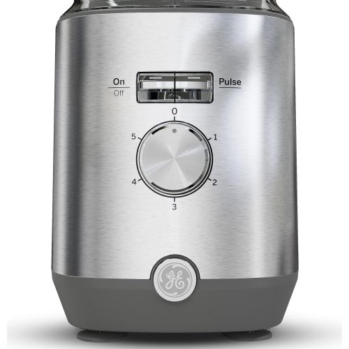  GE 5-Speed Blender + (2) 16 Ounce Blender Cups Kitchen Essentials Blender for Shakes, Smoothies & More Large 64 oz Tritan Jar, 8-10 Servings Stainless Steel Blades & Exterior Finis
