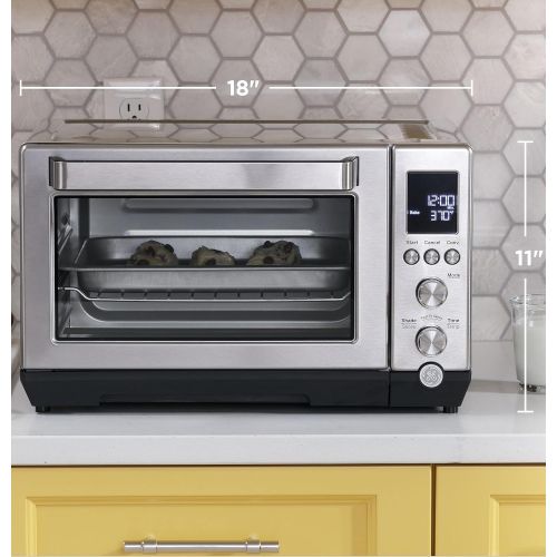  [아마존베스트]GE Quartz Convection Toaster Oven, Large Capacity Fits 9x13 Baking Pan, Rapid Quartz Heating Element, 7 Cook Modes of Toast, Bake, Broil, Bagel, Pizza, Roast & Keep Warm, Stainless