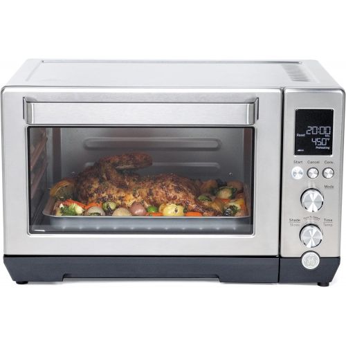  [아마존베스트]GE Quartz Convection Toaster Oven, Large Capacity Fits 9x13 Baking Pan, Rapid Quartz Heating Element, 7 Cook Modes of Toast, Bake, Broil, Bagel, Pizza, Roast & Keep Warm, Stainless