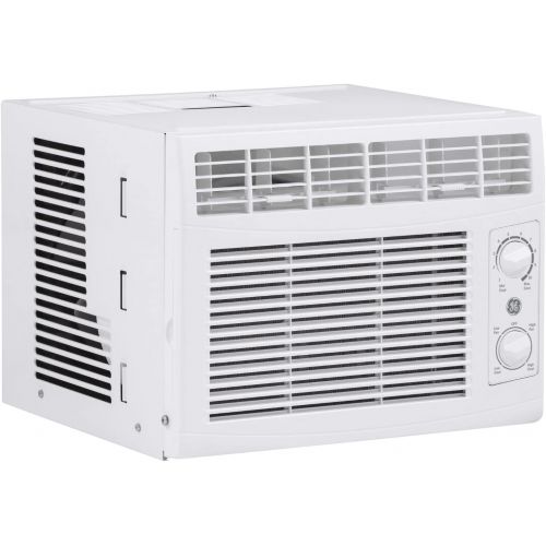  GE AHEC05AC Window Air Conditioner 5000 5,000 BTU Easy Install Kit Included Dual Mechanics Fan Power and Temperature Control Cools up to 150 Square Feet 115 Volts White