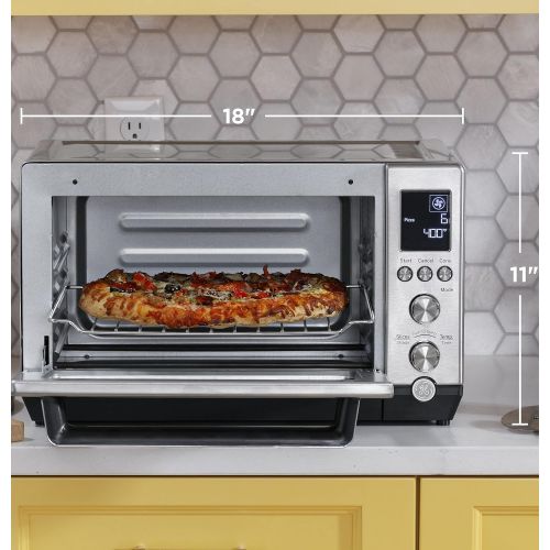  GE Convection Toaster Oven Calrod Heating Technology Large Capacity Toaster Oven Complete With 7 Cook Modes & Oven Accessories Countertop Kitchen Essentials 1500 Watts Stainless St