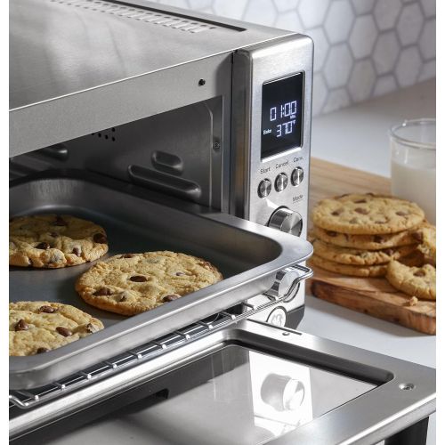  GE Convection Toaster Oven Calrod Heating Technology Large Capacity Toaster Oven Complete With 7 Cook Modes & Oven Accessories Countertop Kitchen Essentials 1500 Watts Stainless St