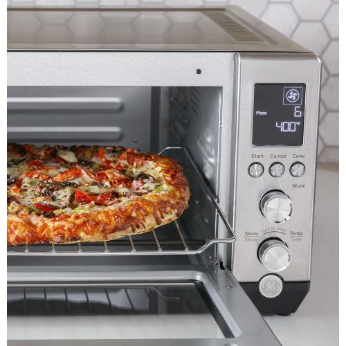  [아마존베스트]GE Calrod Convection Toaster Oven, Large Capacity Fits 9x13 Baking Pan, 7 Cook Modes of Toast, Bake, Broil, Bagel, Pizza, Roast & Keep Warm, Includes Baking Rack, Pan, Tongs & Drip