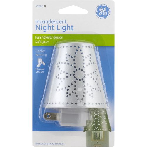  GE Metal Shade With Flower Design Incandescent Night Light 51386