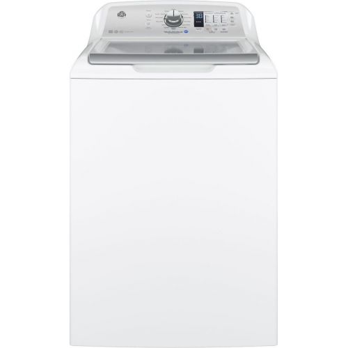  GE Products GE White Top Load Laundry Pair with GTW685BSLWS 27 Washer and GTD65EBSJWS 27 Electric Dryer