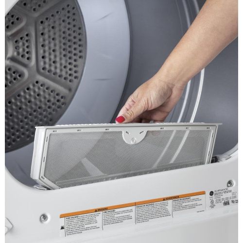  GE GTD42EASJWW Aluminized Alloy Drum Electric Dryer, 7.2 Cu. Ft. Capacity, White,