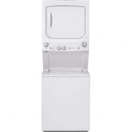 GE GUD27ESSMWW Unitized Spacemaker 3.8 Washer with Stainless Steel Basket and 5.9 Cu. Ft. Capacity Electric Dryer, White