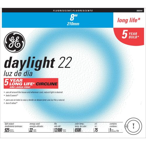  GE Lighting 11026 22-Watt 925-Lumen T9 Circuline Fluorescent lamp, Daylight, 12-Pack