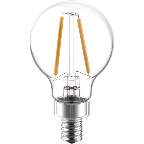  GE Lighting GE Reveal LED HD+ Ceiling Fan Light Bulbs, 3.5 Watt (40 Watt Equivalent) Clear Finish, Globe Style, Candelabra Base, Dimmable (2 Pack)
