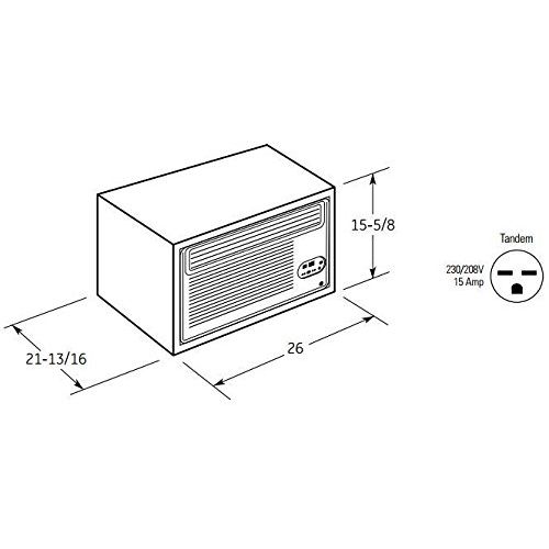  GE Products GE AJCM10DCG 26 Energy Star Built In Air Conditioner with 10300 Cooling BTU, in Soft Grey