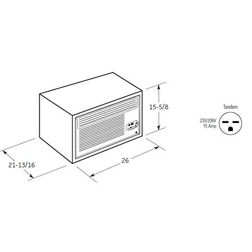  GE Products GE AJCM10DCG 26 Energy Star Built In Air Conditioner with 10300 Cooling BTU, in Soft Grey