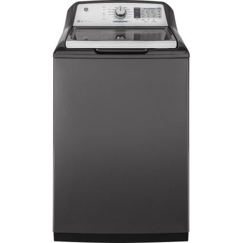  GE Products GE Gray Top Load Laundry Pair with GTW750CPLDG 27 Washer and GTD75ECPLDG 27 Electric Dryer