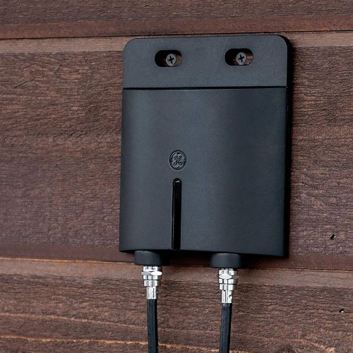  [아마존베스트]GE Outdoor TV Antenna Amplifier Low Noise Antenna Signal Booster Clears Up Pixelated Low-Strength Channels HD TV Digital VHF UHF Mounting Hardware Included Coax Connections Black 4