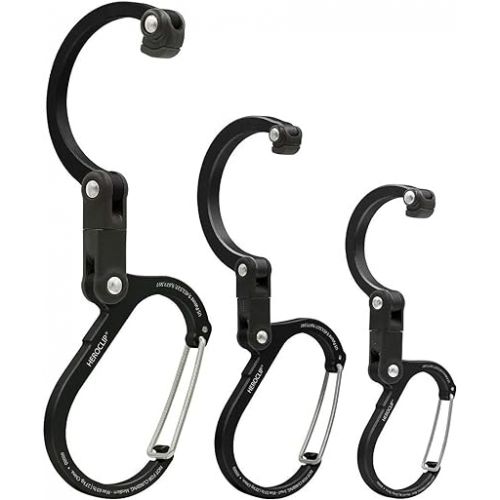  GEAR AID HEROCLIP Carabiner Gear Clip and Hook (Medium) for Camping, Backpack, Suitcases and Garage Organization