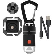 GEAR AID Carabiner Light Kit, 4-in-1 Portable, Rechargeable LED for Biking, Camping and The Outdoors, 1/4-20 Attaches to 550 Paracord, Swivels 360° for Easy Access to Devices & Gear
