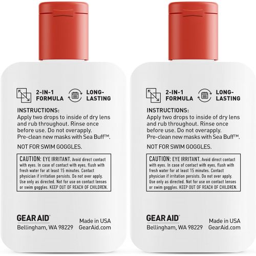  [아마존베스트]Gear Aid Sea Drops Anti-Fog and Cleaner for Dive and Snorkel Masks, 1.25 fl oz