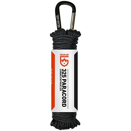  [아마존베스트]GEAR AID Gear Aid 325 Paracord and Carabiner, 3 mm Utility Cord for Camping and Hiking, 50 ft