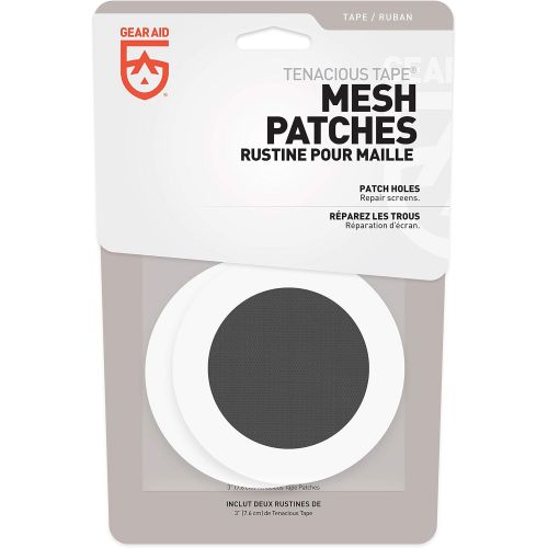  GEAR AID Tenacious Tape Mesh Patches for Tent and Bug Screen Repair, 3” Rounds