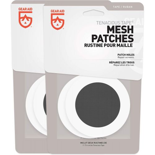  GEAR AID Tenacious Tape Mesh Patches for Tent and Bug Screen Repair, 3” Rounds