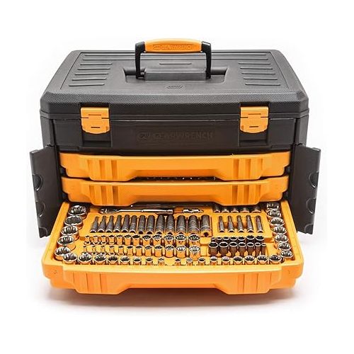  GEARWRENCH 243 Pc. 12 Pt. Mechanics Tool Set in 3 Drawer Storage Box - 80972