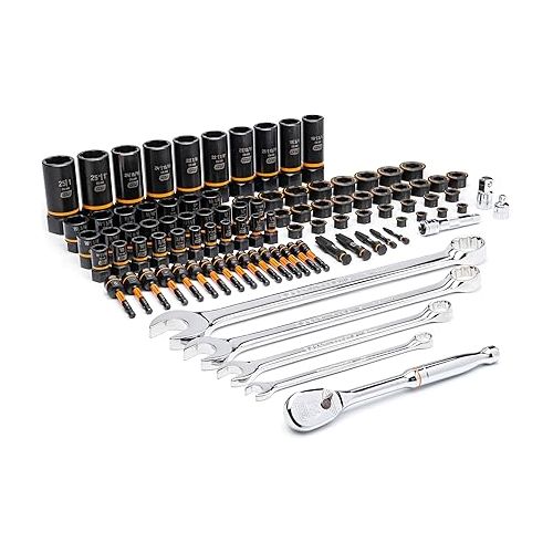  GEARWRENCH 97 Piece 1/4”, 3/8”, 1/2” Drive Bolt Biter Mechanics Tool Set in Foam Storage Tray - GWMSBBS02