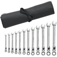 GearWrench 85698R 12 Piece XL Locking Flex-Head Ratcheting Combination Wrench Set, Metric - Wrench Roll