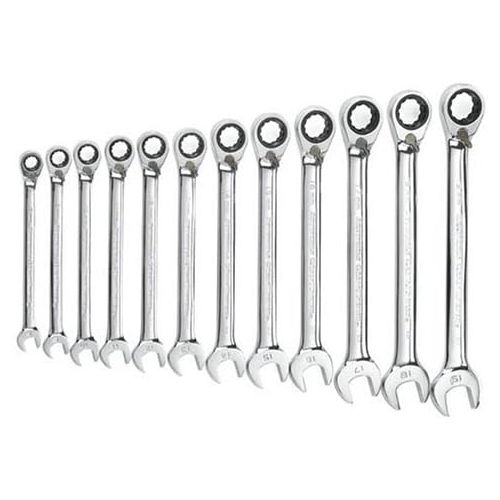  Apex Tool Group GearWrench 9602R 16 Piece Reversible Combination Ratcheting Wrench Set Metric - Wrench Roll