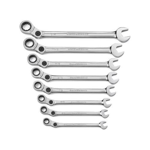  Apex Tool Group GearWrench 85498 8-Piece SAE Indexing Combination Wrench Set