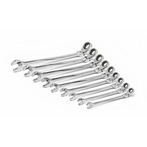  Apex Tool Group GearWrench 85298 9 Piece SAE X-Beam Flex Head Combination Ratcheting Wrench Set