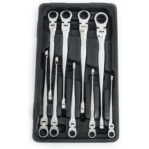  Apex Tool Group GearWrench 85298 9 Piece SAE X-Beam Flex Head Combination Ratcheting Wrench Set