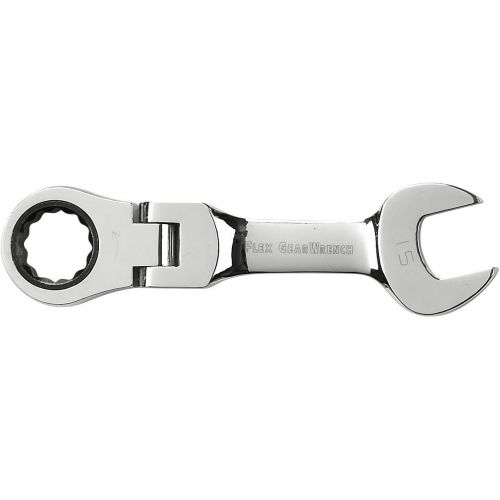  Apex Tool Group GearWrench 9550 10 Piece Metric Stubby Flex-Head Combination Ratcheting Wrench Set