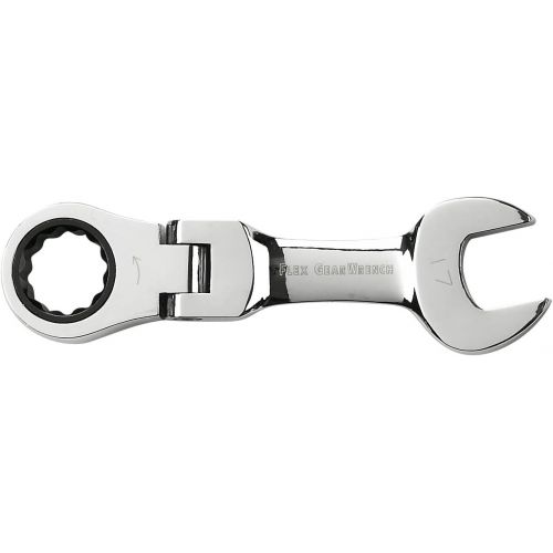  Apex Tool Group GearWrench 9550 10 Piece Metric Stubby Flex-Head Combination Ratcheting Wrench Set
