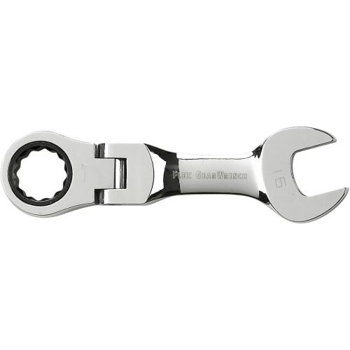  Apex Tool Group GearWrench 9550 10 Piece Metric Stubby Flex-Head Combination Ratcheting Wrench Set