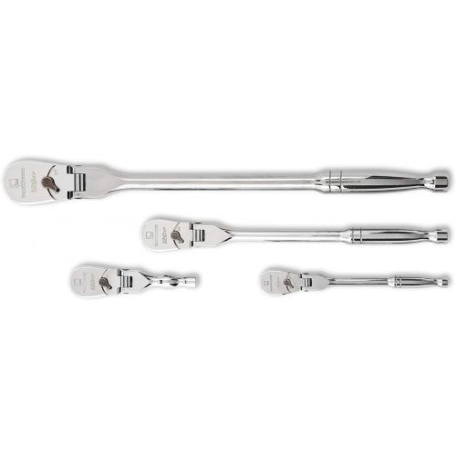  Apex Tool Group GearWrench 81230P 120XP Full Polish Flex Teardrop Ratchet Set, 4-Piece