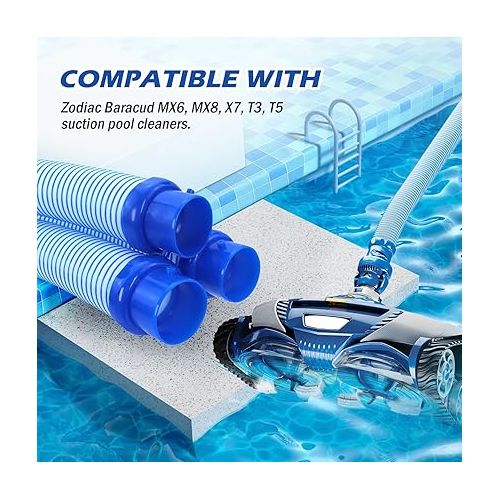  5 Pack R0527700 Pool Vacuum Hose 39 Inch, Pool Cleaner Twist Lock Hose Replacement Parts for Zodiac Baracuda MX6 MX8 X7 T3 T5 Swimming Pool Cleaner