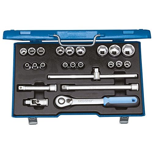  Gedore GEDORE 2545837 12 Socket Set, 12, Hexagon, 8-32mm (23 Pieces)