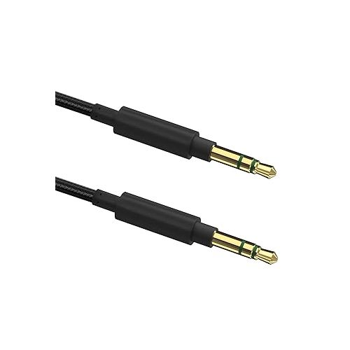  GEEKRIA Audio Cable Compatible with Bang & Olufsen HX, H9i, H8i, H9 3rd Gen, H8, H4, B&W PX, PX7 Headphones Cable, 1/8