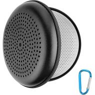 Geekria Speaker Case Cover, Compatible with Bang & Olufsen Beosound A1, Beoplay A1 Case, Protective Waterproof Skin, Replacement Bluetooth Speakers Travel Carrying Case with Keychain Hook (Black)
