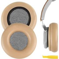 Geekria QuickFit Replacement Ear Pads for Bang & Olufsen Beoplay H4, H6, H7, H9, H9i, HX, Portal Headphones Ear Cushions, Headset Earpads, Ear Cups Cover Repair Parts (Khaki/No Plastic Clip)